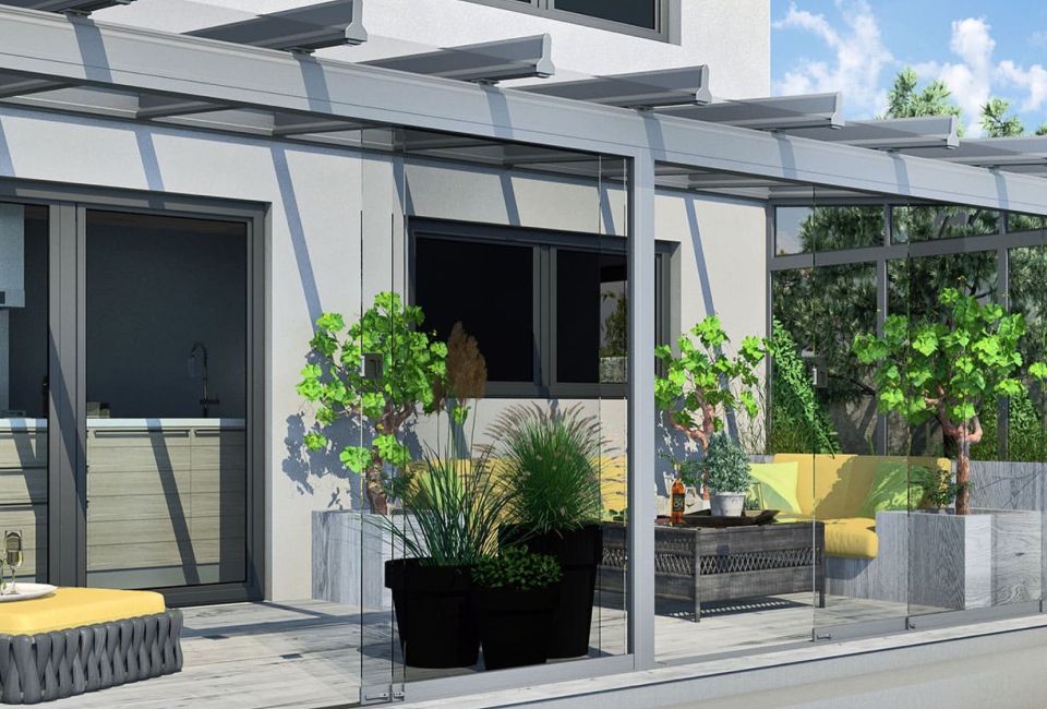 Ganzglas-Schiebeelemente