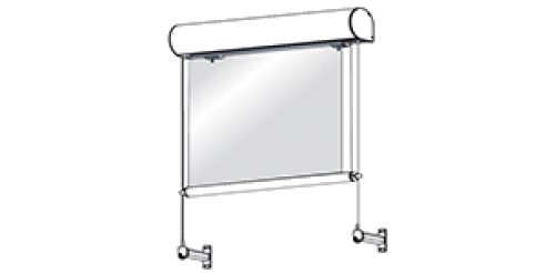 Senkrechtmarkise mit Seil und Kassette