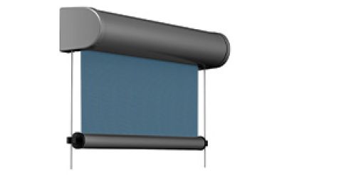 Senkrechtmarkise mit Seil und Kassette V-SH